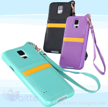 designer mobile cell phone case for galaxy s5 with ID card port